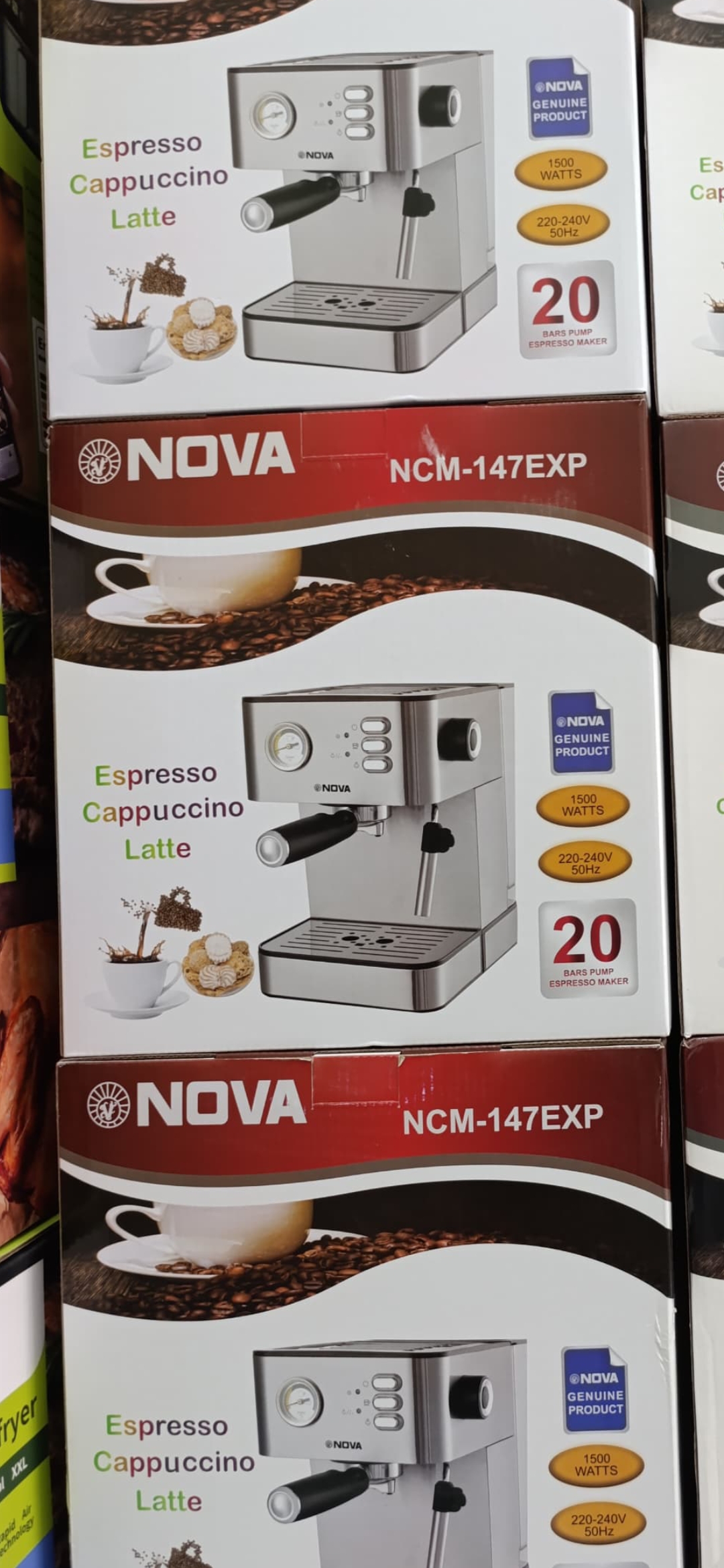 قهوه یاز نوا تمام استیل  اسپرسوساز نوا مدل NCM-147EXP